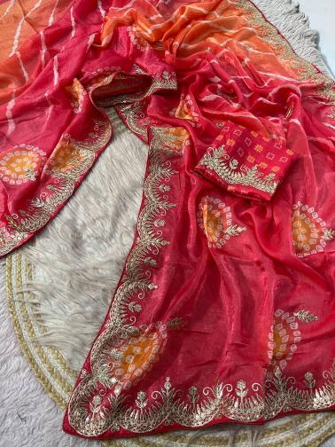 Vinayak lehriya print sadi saree order